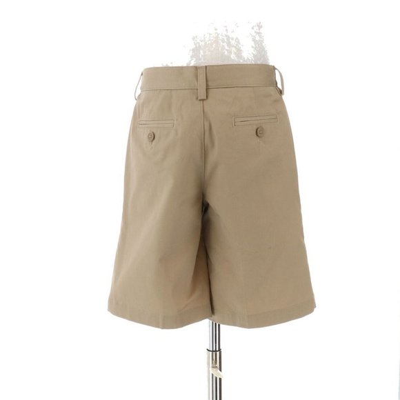 NWT LANDS' END BOYS PLEATED FRONT CHINO SHORTS BLACK 12 - Picture 3 of 6